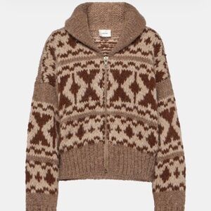 Frame Cowichon alpaca-blend zip-up sweater Small